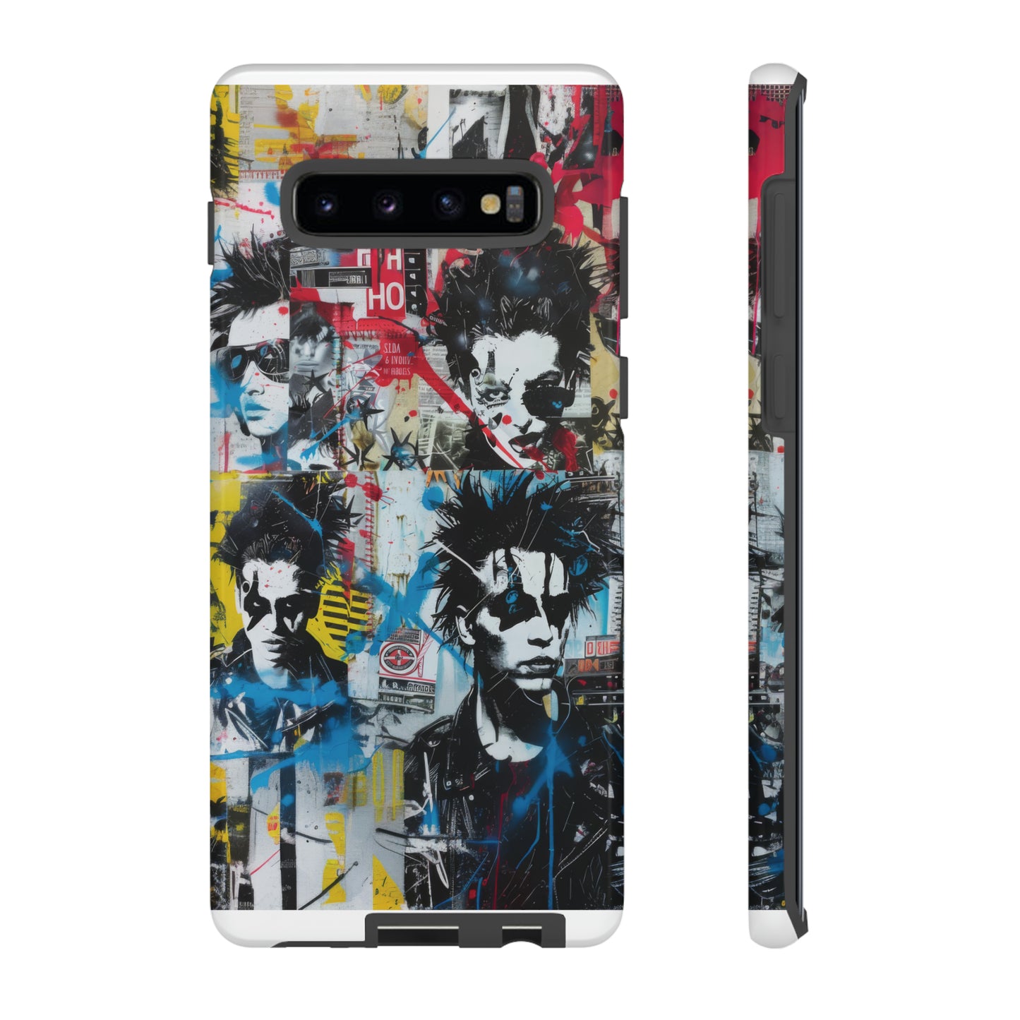 Urban Punk Graffiti Art Phone Case, Durable Protective Cover for Latest Models, Eye-Catching Street Style Accessory, Tough Cases