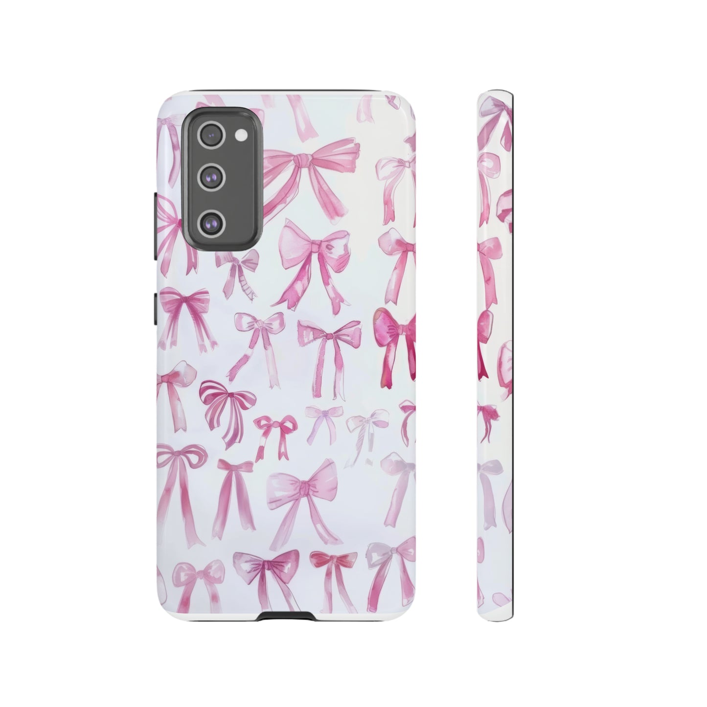 Pretty Pink Bows Phone Case, Feminine Ribbon Design Cover for Smartphones, Charming Accessory, Tough Phone Cases