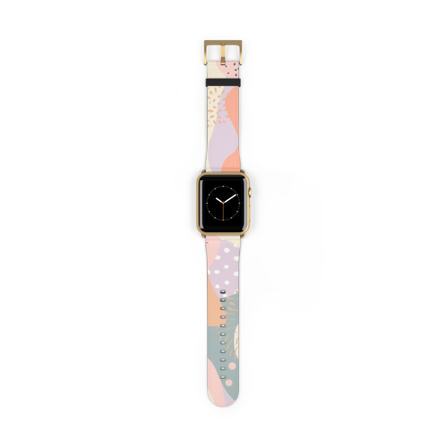 Modern Pastel Apple Watch Strap, Abstract Geometric Pattern Band, Chic Contemporary Accessory for Trendsetters. Apple Watch Band Apple Watch Straps For Series 4 5 6 7 8 9 ULTRA SE 38/40/41mm & 42/44/45mm Vegan Faux Leather Band