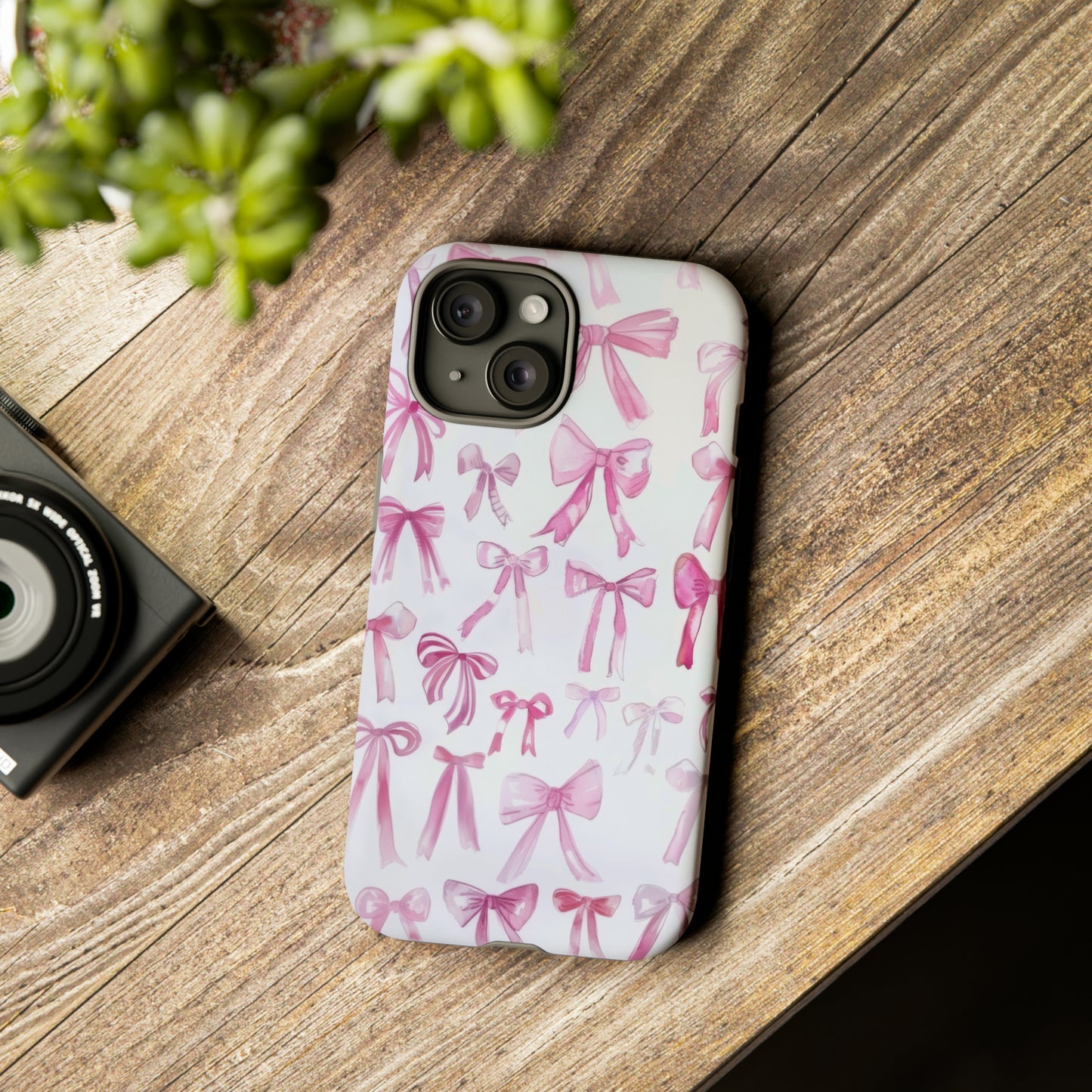 Pretty Pink Bows Phone Case, Feminine Ribbon Design Cover for Smartphones, Charming Accessory, Tough Phone Cases