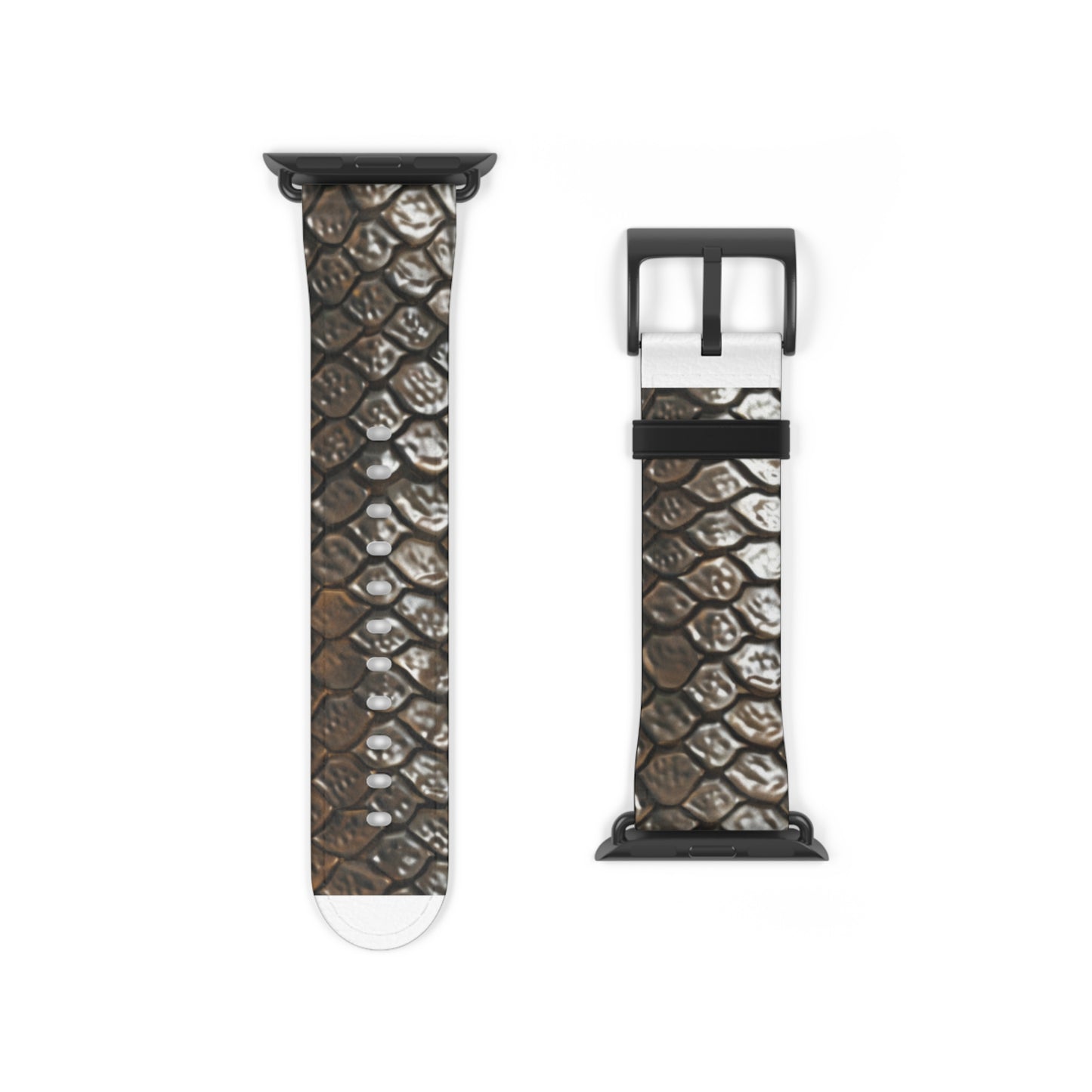 Luxurious Snakeskin Apple Watch Band, Chic Reptile Print Accessory, High-End Fashion Watch Band, Unique Style Gift. Apple Watch Band Apple Watch Straps For Series 4 5 6 7 8 9 ULTRA SE 38/40/41mm & 42/44/45mm Vegan Faux Leather Band