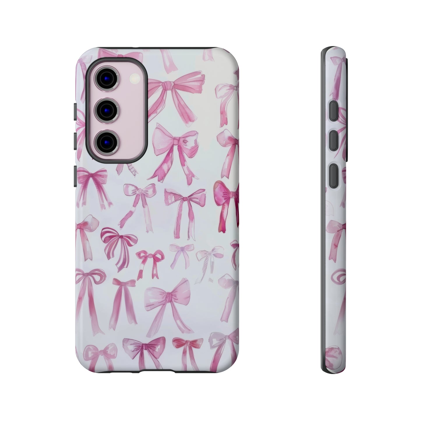 Pretty Pink Bows Phone Case, Feminine Ribbon Design Cover for Smartphones, Charming Accessory, Tough Phone Cases
