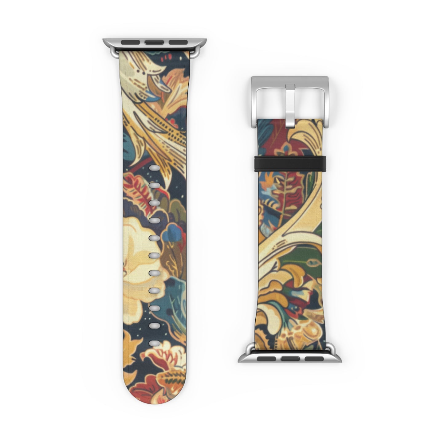 Renaissance Revival Apple Watch Strap, Luxurious Tapestry Style Band, Classic Artwork Accessory for the Fashion Connoisseur. Apple Watch Band Apple Watch Straps For Series 4 5 6 7 8 9 ULTRA SE 38/40/41mm & 42/44/45mm Vegan Faux Leather Band