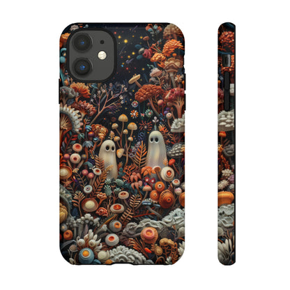 Cosmic Fantasy iPhone Case, Space-Themed Mushroom Design, Protective Cover with Galactic Charm, Tough Phone Cases