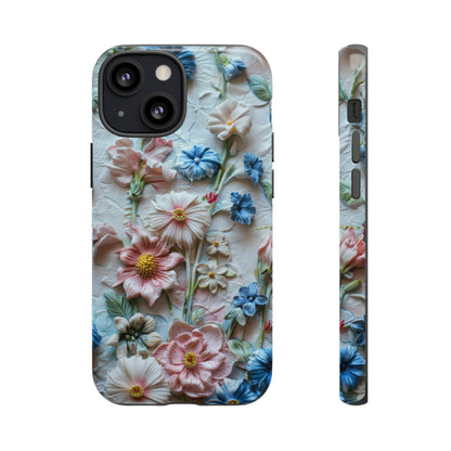 Florale Handyhülle, 3D Blumentextur Handyhülle, Schützendes &amp; stylisches Smartphone Accessoire, Robuste Handyhüllen 