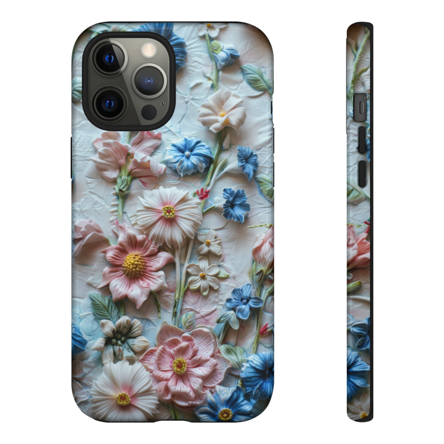 Florale Handyhülle, 3D Blumentextur Handyhülle, Schützendes &amp; stylisches Smartphone Accessoire, Robuste Handyhüllen 