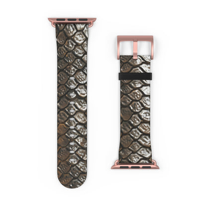 Luxurious Snakeskin Apple Watch Band, Chic Reptile Print Accessory, High-End Fashion Watch Band, Unique Style Gift. Apple Watch Band Apple Watch Straps For Series 4 5 6 7 8 9 ULTRA SE 38/40/41mm & 42/44/45mm Vegan Faux Leather Band