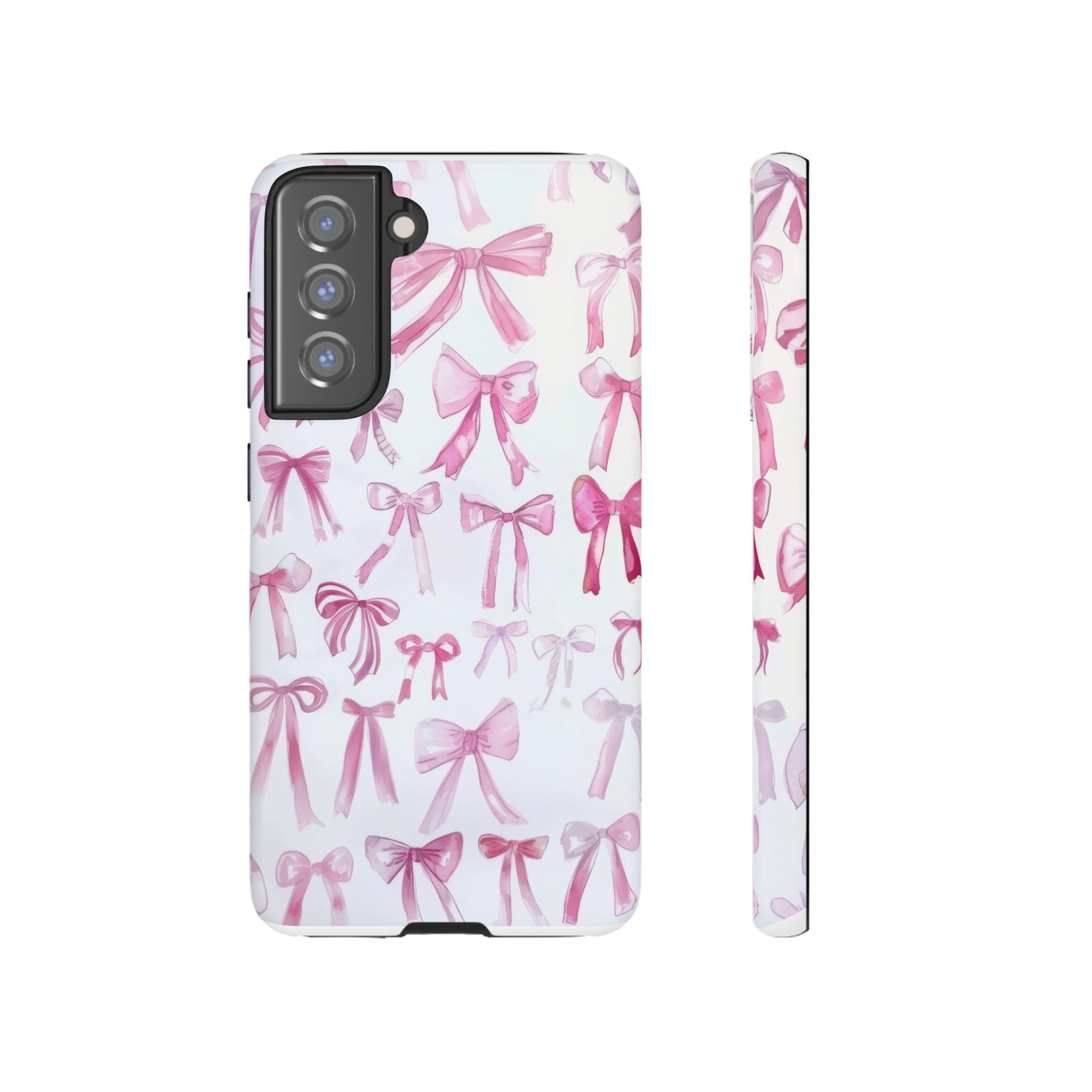 Pretty Pink Bows Phone Case, Feminine Ribbon Design Cover for Smartphones, Charming Accessory, Tough Phone Cases