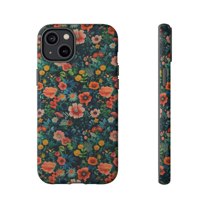 Custodia per iPhone Prato vibrante, esplosione floreale colorata, cover per telefono resistente ed elegante, custodie per telefono resistenti