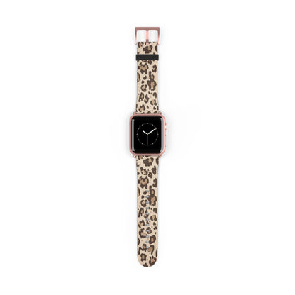 Safari Chic Leopardenmuster Apple Watch Band | Armband mit Wildtiermuster. Apple Watch Band Apple Watch Armbänder für Serie 4 5 6 7 8 9 ULTRA SE 38/40/41 mm und 42/44/45 mm veganes Kunstlederband 