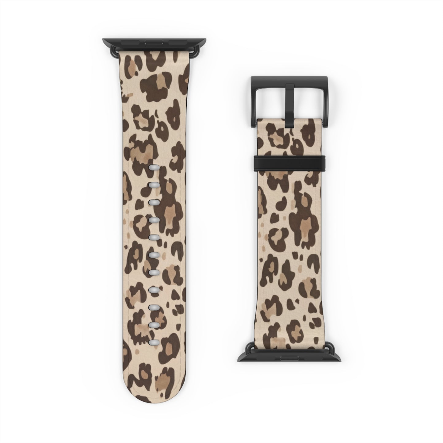 Safari Chic Leopardenmuster Apple Watch Band | Armband mit Wildtiermuster. Apple Watch Band Apple Watch Armbänder für Serie 4 5 6 7 8 9 ULTRA SE 38/40/41 mm und 42/44/45 mm veganes Kunstlederband 