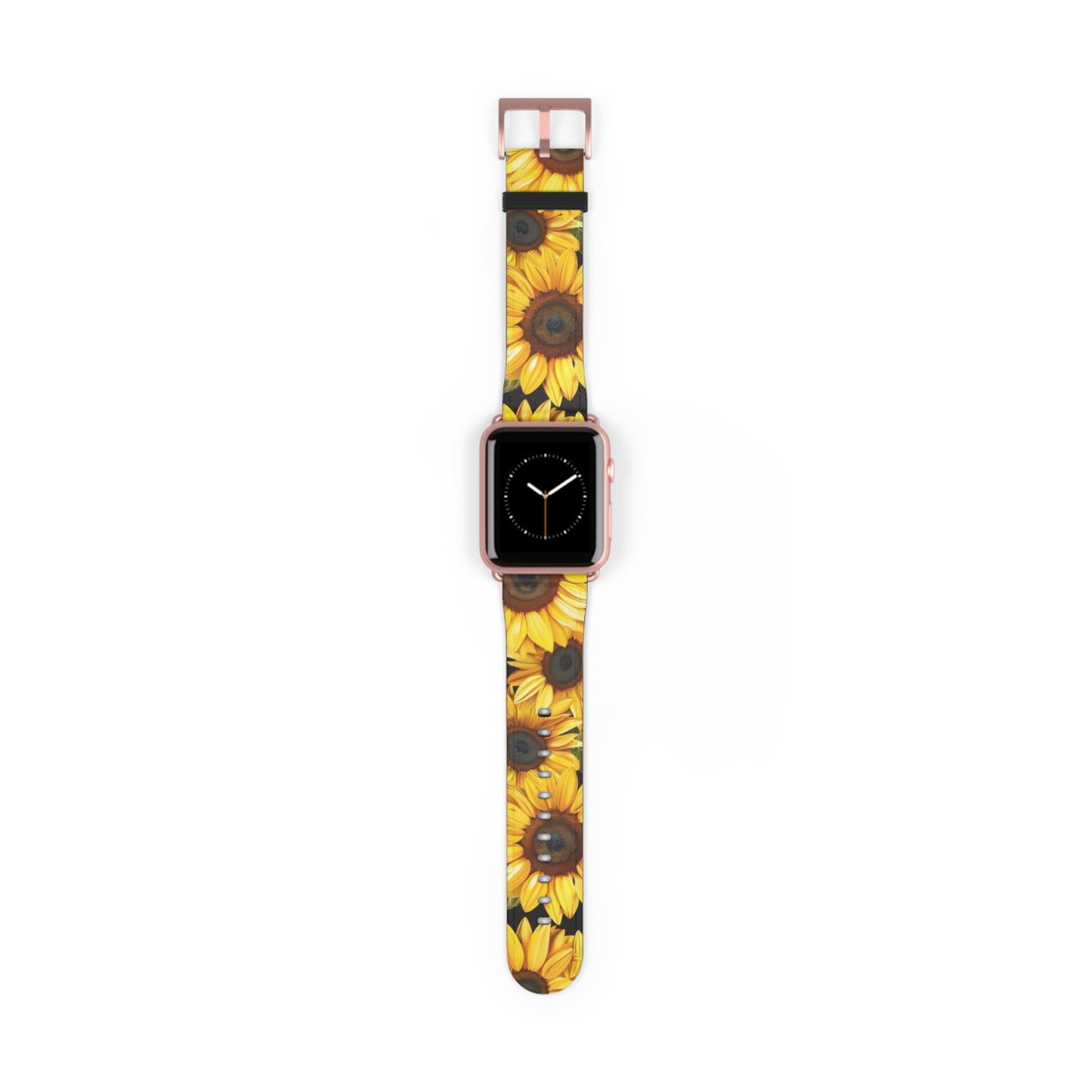 Vibrant Sunflower Fields Apple Watch Strap | Cheerful Floral Design Band | Botanical Smartwatch Accessory | Summer Style Must-Have. Apple Watch Band Apple Watch Straps For Series 4 5 6 7 8 9 ULTRA SE 38/40/41mm & 42/44/45mm Vegan Faux Leather Band