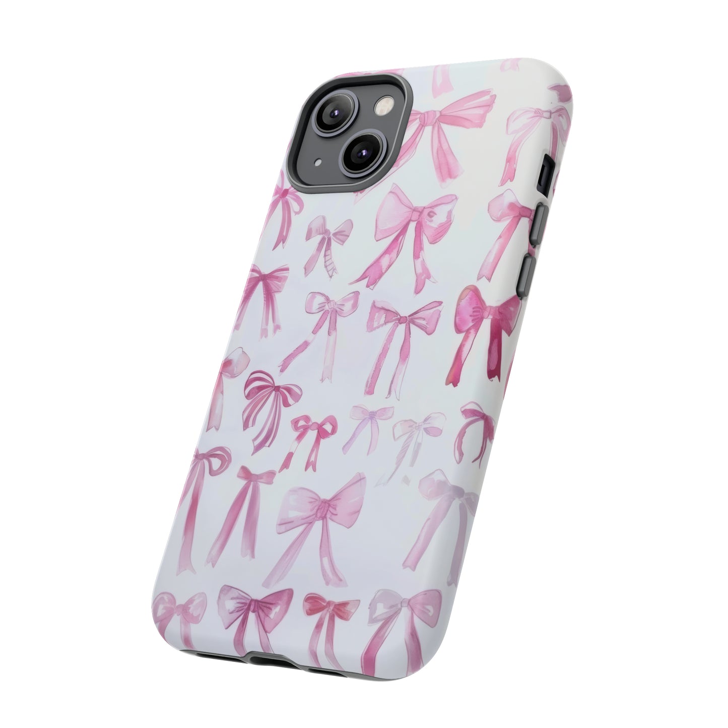 Pretty Pink Bows Phone Case, Feminine Ribbon Design Cover for Smartphones, Charming Accessory, Tough Phone Cases