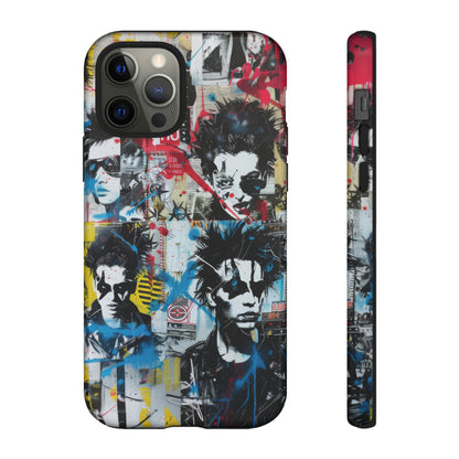 Urban Punk Graffiti Art Phone Case, Durable Protective Cover for Latest Models, Eye-Catching Street Style Accessory, Tough Cases