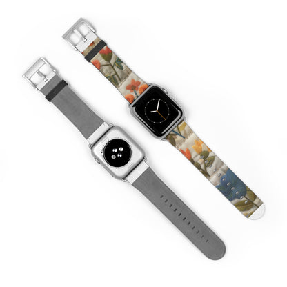 Cozy Autumn Vibes Knitted Pattern Apple Watch Band, Warm Tones & Textured Design Smartwatch Strap. Apple Watch Band Apple Watch Straps For Series 4 5 6 7 8 9 ULTRA SE 38/40/41mm & 42/44/45mm Vegan Faux Leather Band