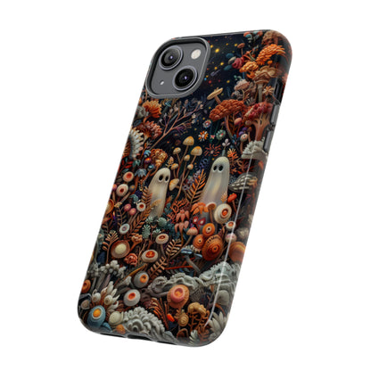 Cosmic Fantasy iPhone Case, Space-Themed Mushroom Design, Protective Cover with Galactic Charm, Tough Phone Cases