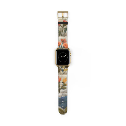 Cozy Autumn Vibes Knitted Pattern Apple Watch Band, Warm Tones & Textured Design Smartwatch Strap. Apple Watch Band Apple Watch Straps For Series 4 5 6 7 8 9 ULTRA SE 38/40/41mm & 42/44/45mm Vegan Faux Leather Band