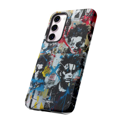 Urban Punk Graffiti Art Phone Case, Durable Protective Cover for Latest Models, Eye-Catching Street Style Accessory, Tough Cases