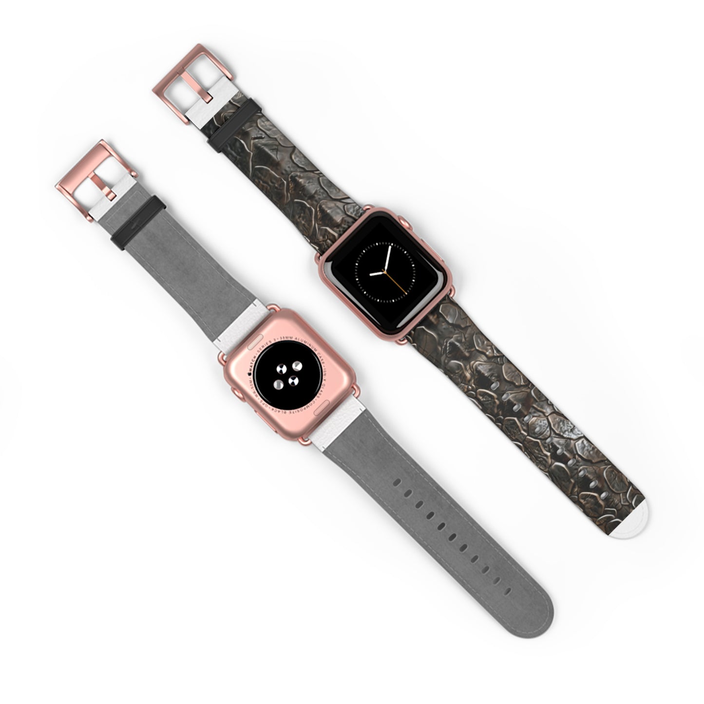 Einzigartiges, von Geoden inspiriertes Apple Watch-Armband | Armband mit künstlerischem Steinmuster. Apple Watch-Armband Apple Watch-Armbänder für Serie 4, 5, 6, 7, 8, 9, ULTRA SE, 38/40/41 mm und 42/44/45 mm, veganes Kunstlederarmband 