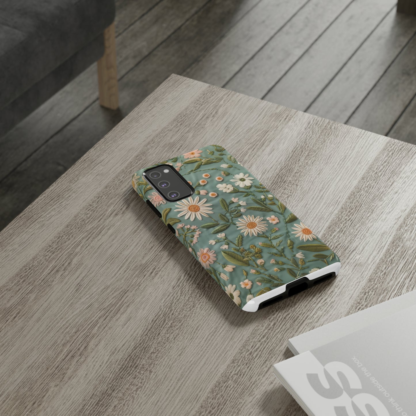 Custodia per telefono Serene Daisy Garden, cover dal design floreale Spring Bloom per smartphone, custodie per telefoni resistenti 