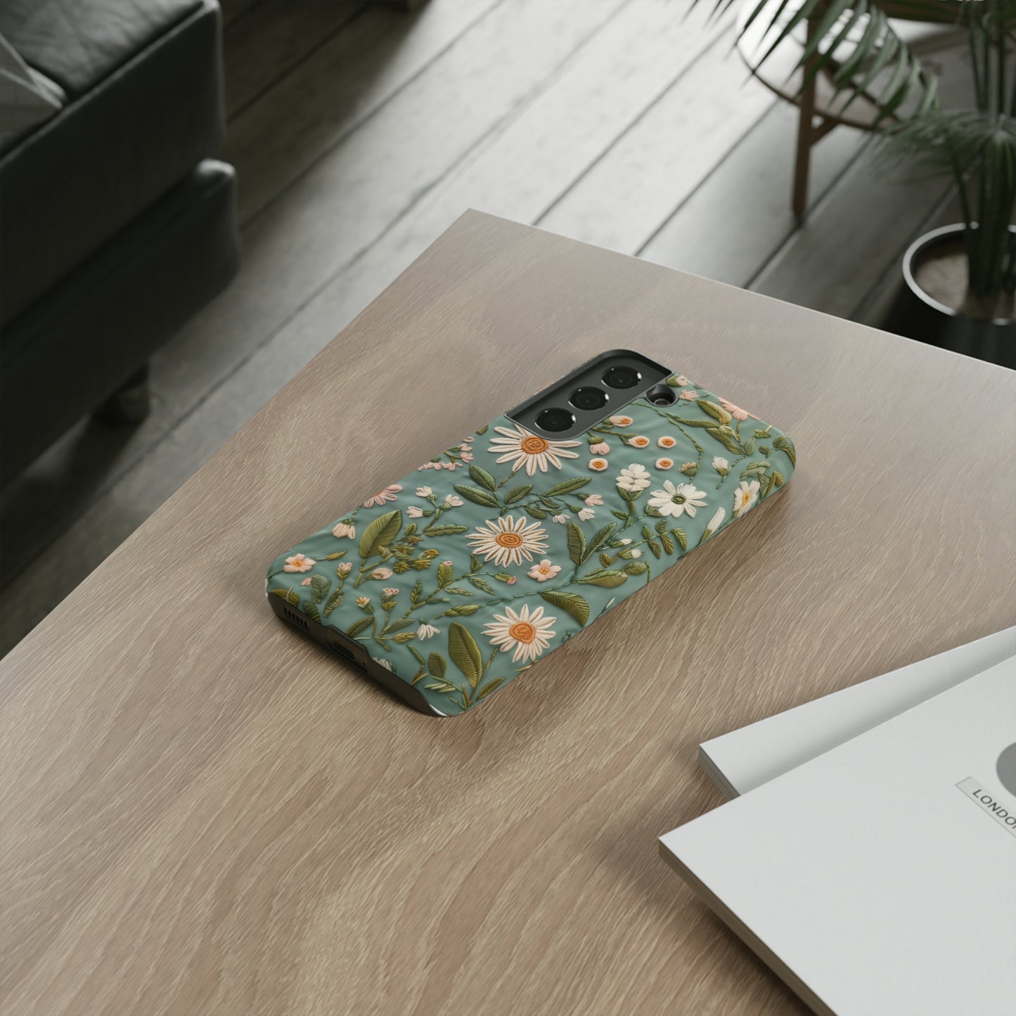 Custodia per telefono Serene Daisy Garden, cover dal design floreale Spring Bloom per smartphone, custodie per telefoni resistenti 