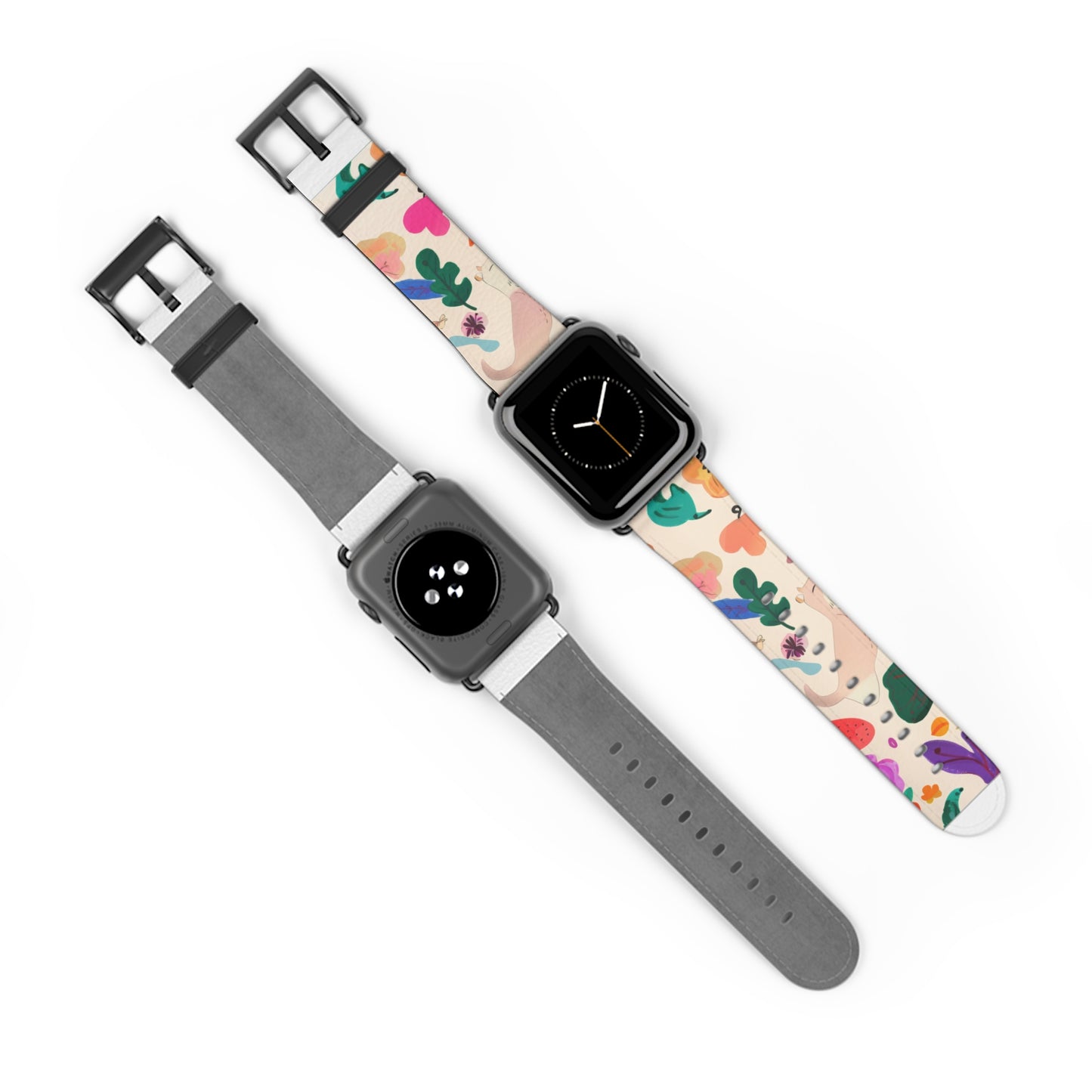 Whimsical Abstract Art Apple Watch Band | Colorful Illustrative Design Strap | Modern Artistic Watch Accessory | Eclectic Style Gift. Apple Watch Band Apple Watch Straps For Series 4 5 6 7 8 9  ULTRA SE 38/40/41mm & 42/44/45mm Vegan Faux Leather Band