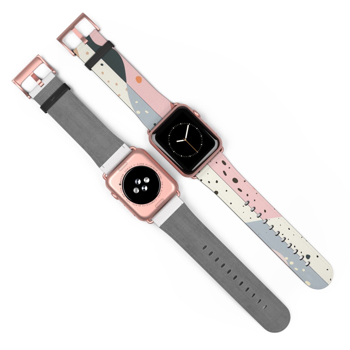 Minimalist Pastel Apple Watch Strap, Soft Color Block Design Band, Chic and Simplistic Accessory for Everyday Elegance. Apple Watch Band Apple Watch Straps For Series 4 5 6 7 8 9 ULTRA SE 38/40/41mm & 42/44/45mm Vegan Faux Leather Band