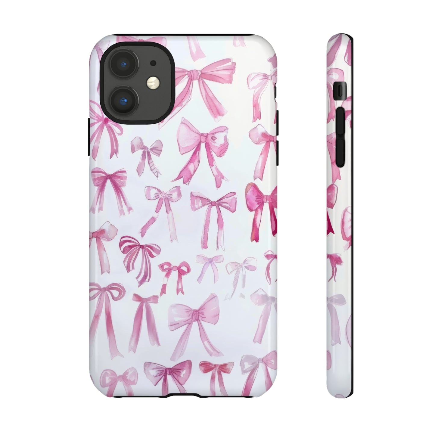 Pretty Pink Bows Phone Case, Feminine Ribbon Design Cover for Smartphones, Charming Accessory, Tough Phone Cases