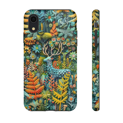 Zauberhafte Waldhirsch iPhone Hülle, Zauberhaftes Fauna- und Flora-Design, Schützende, von der Natur inspirierte Hülle, Robuste Handyhüllen