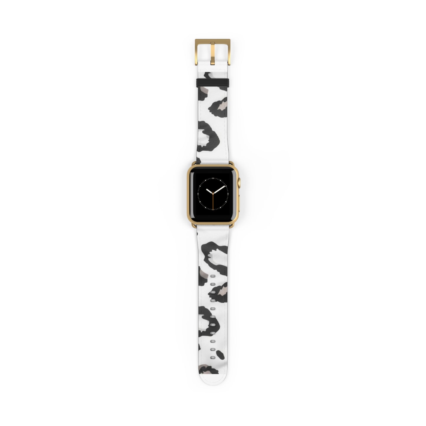 Modernes einfarbiges Apple Watch-Armband mit Kuh-Print | Schickes schwarz-weißes Armband. Apple Watch-Armband Apple Watch-Armbänder für Serie 4, 5, 6, 7, 8, 9, ULTRA SE, 38/40/41 mm und 42/44/45 mm, veganes Kunstlederarmband 