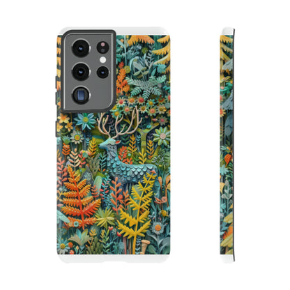 Zauberhafte Waldhirsch iPhone Hülle, Zauberhaftes Fauna- und Flora-Design, Schützende, von der Natur inspirierte Hülle, Robuste Handyhüllen