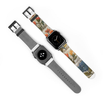 Cozy Autumn Vibes Knitted Pattern Apple Watch Band, Warm Tones & Textured Design Smartwatch Strap. Apple Watch Band Apple Watch Straps For Series 4 5 6 7 8 9 ULTRA SE 38/40/41mm & 42/44/45mm Vegan Faux Leather Band