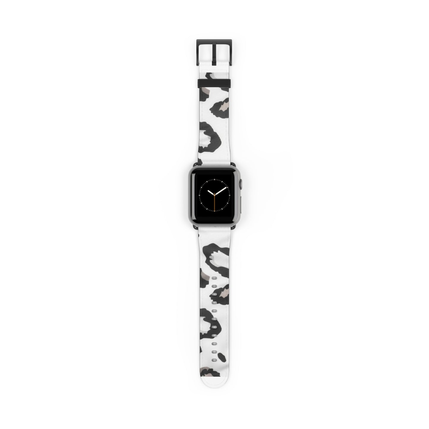 Modernes einfarbiges Apple Watch-Armband mit Kuh-Print | Schickes schwarz-weißes Armband. Apple Watch-Armband Apple Watch-Armbänder für Serie 4, 5, 6, 7, 8, 9, ULTRA SE, 38/40/41 mm und 42/44/45 mm, veganes Kunstlederarmband 