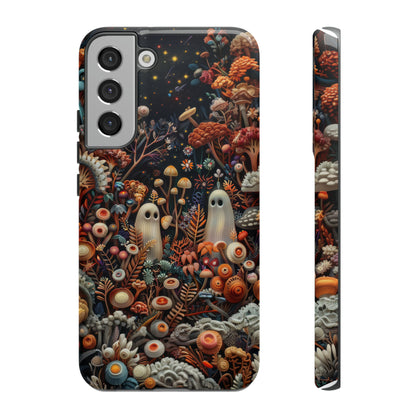 Cosmic Fantasy iPhone Case, Space-Themed Mushroom Design, Protective Cover with Galactic Charm, Tough Phone Cases