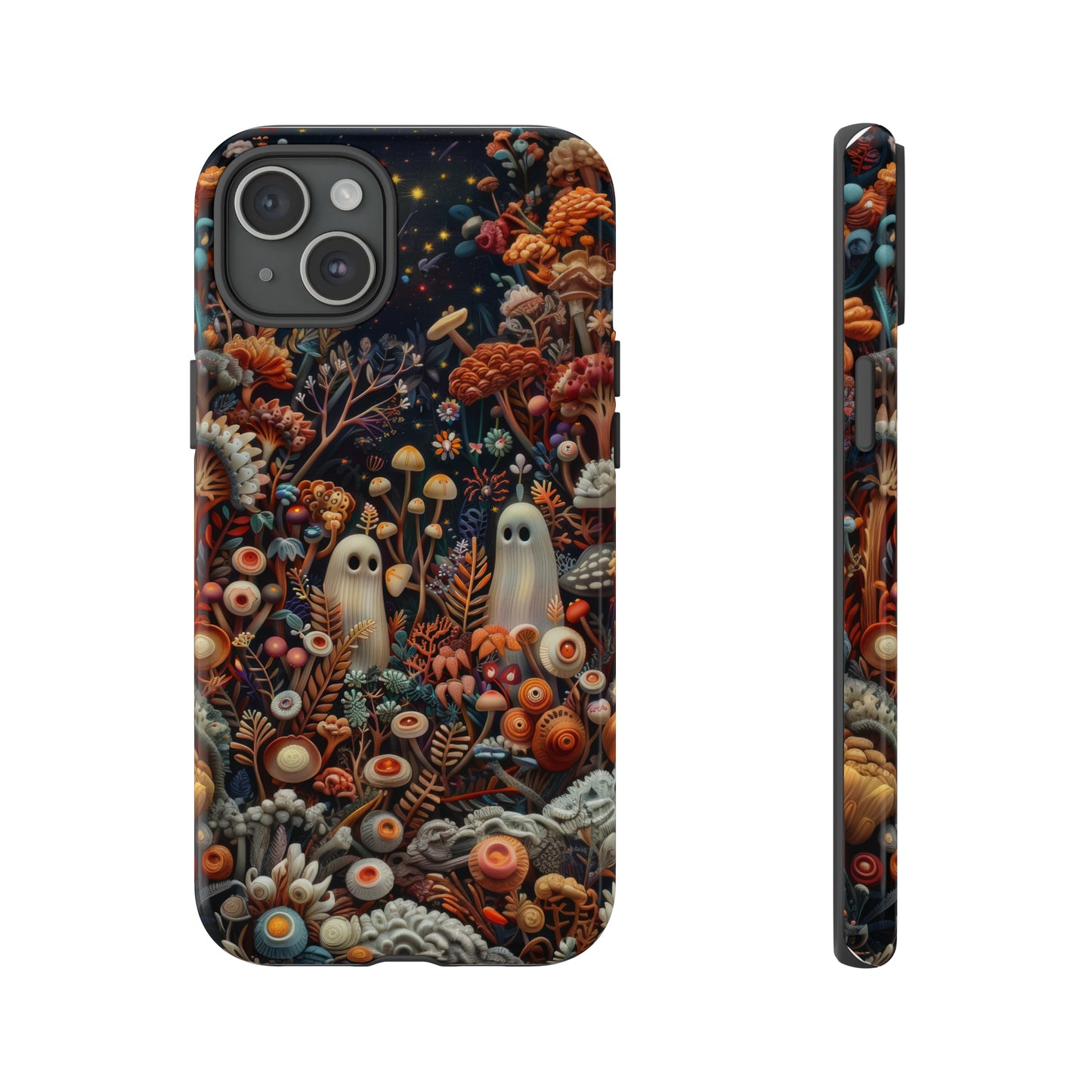 Cosmic Fantasy iPhone Hülle, Pilz-Design mit Weltraum-Motiv, Schutzhülle mit galaktischem Charme, Robuste Handyhüllen