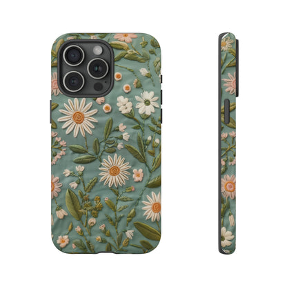 Custodia per telefono Serene Daisy Garden, cover dal design floreale Spring Bloom per smartphone, custodie per telefoni resistenti 