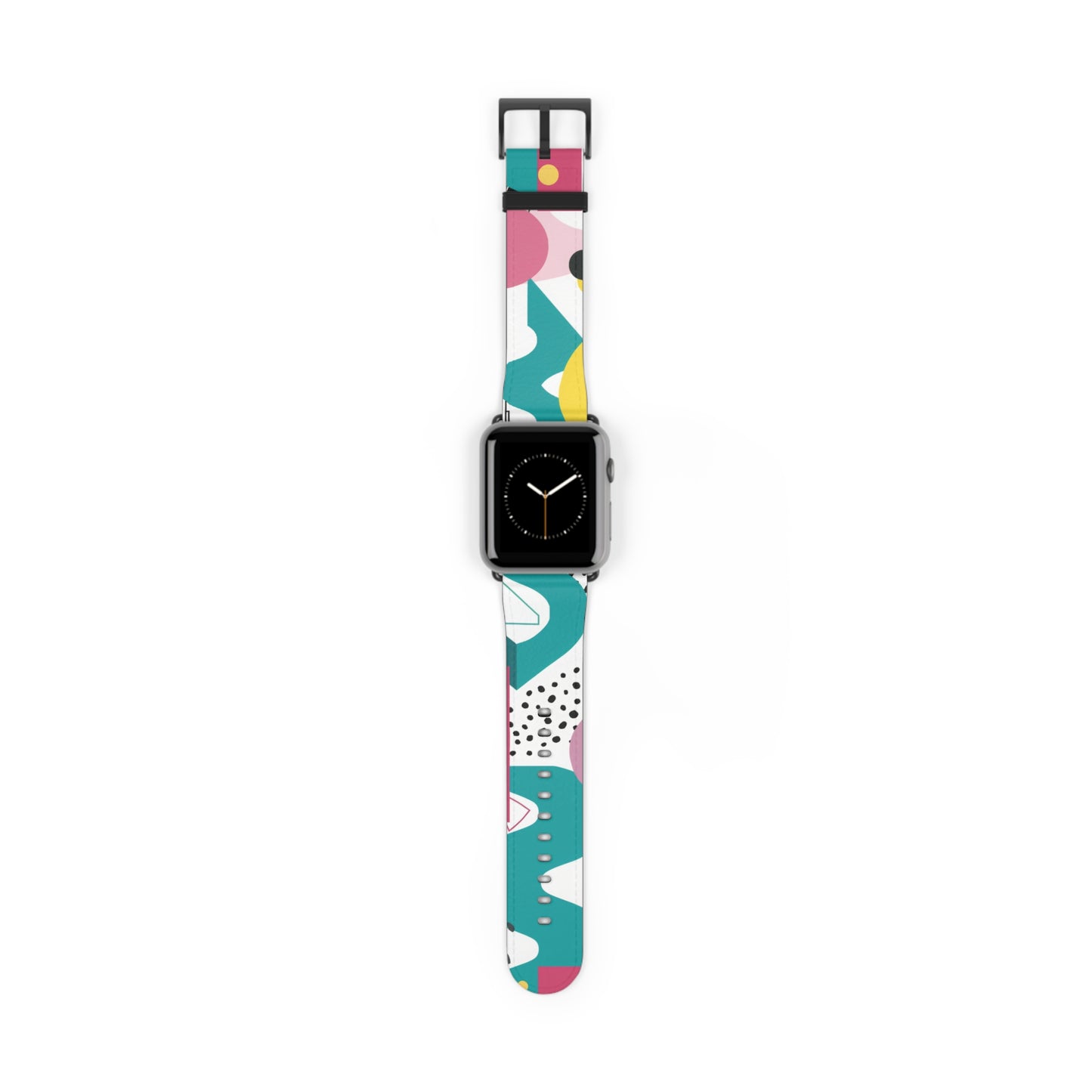 Modern Pop Art Apple Watch Band | Bold Abstract Design Strap | Colorful Fashion Watch Accessory | Contemporary Style Enthusiast Gift. Apple Watch Band Apple Watch Straps For Series 4 5 6 7 8 9 ULTRA SE 38/40/41mm & 42/44/45mm Vegan Faux Leather Band