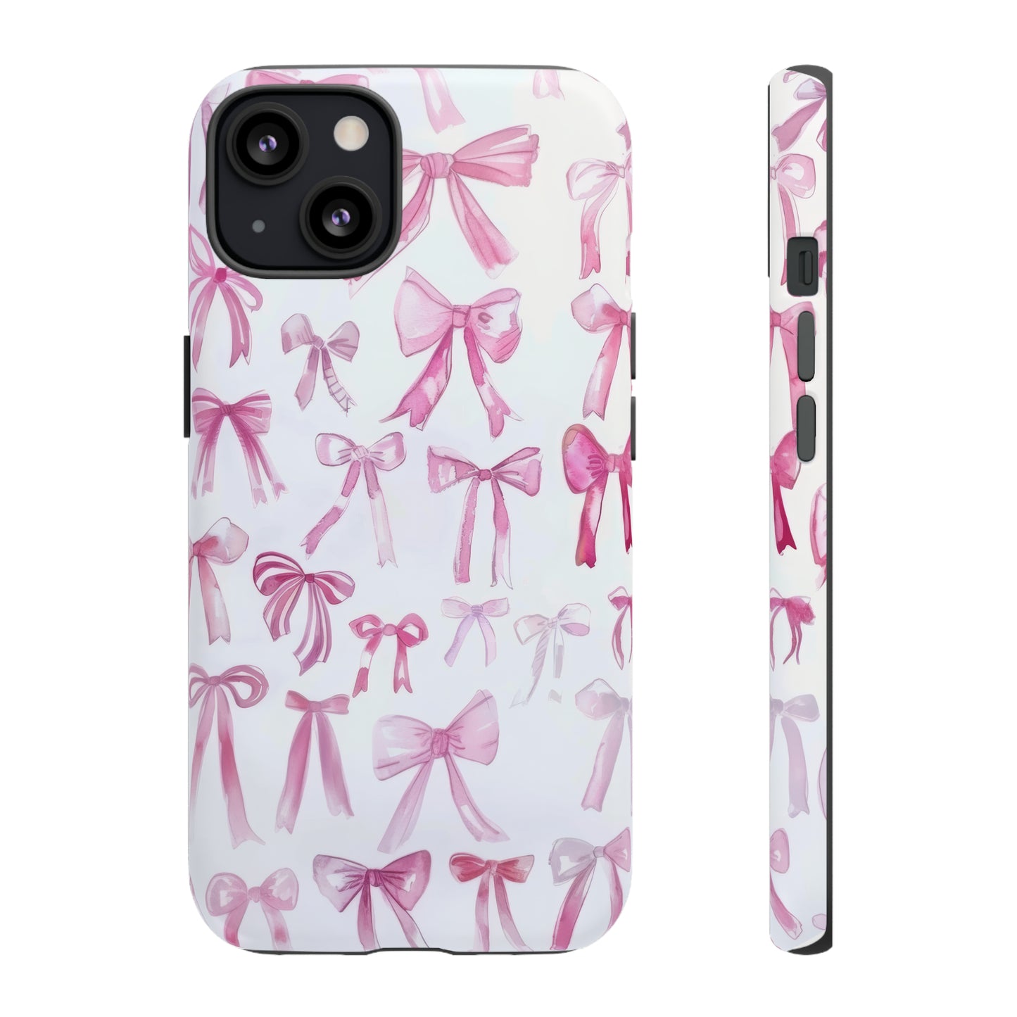 Pretty Pink Bows Phone Case, Feminine Ribbon Design Cover for Smartphones, Charming Accessory, Tough Phone Cases