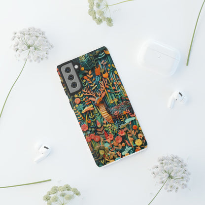 Mystical Woodland Stag iPhone Case, Vibrant Nature Scene, Artistic Protective Cover, Tough Phone Cases