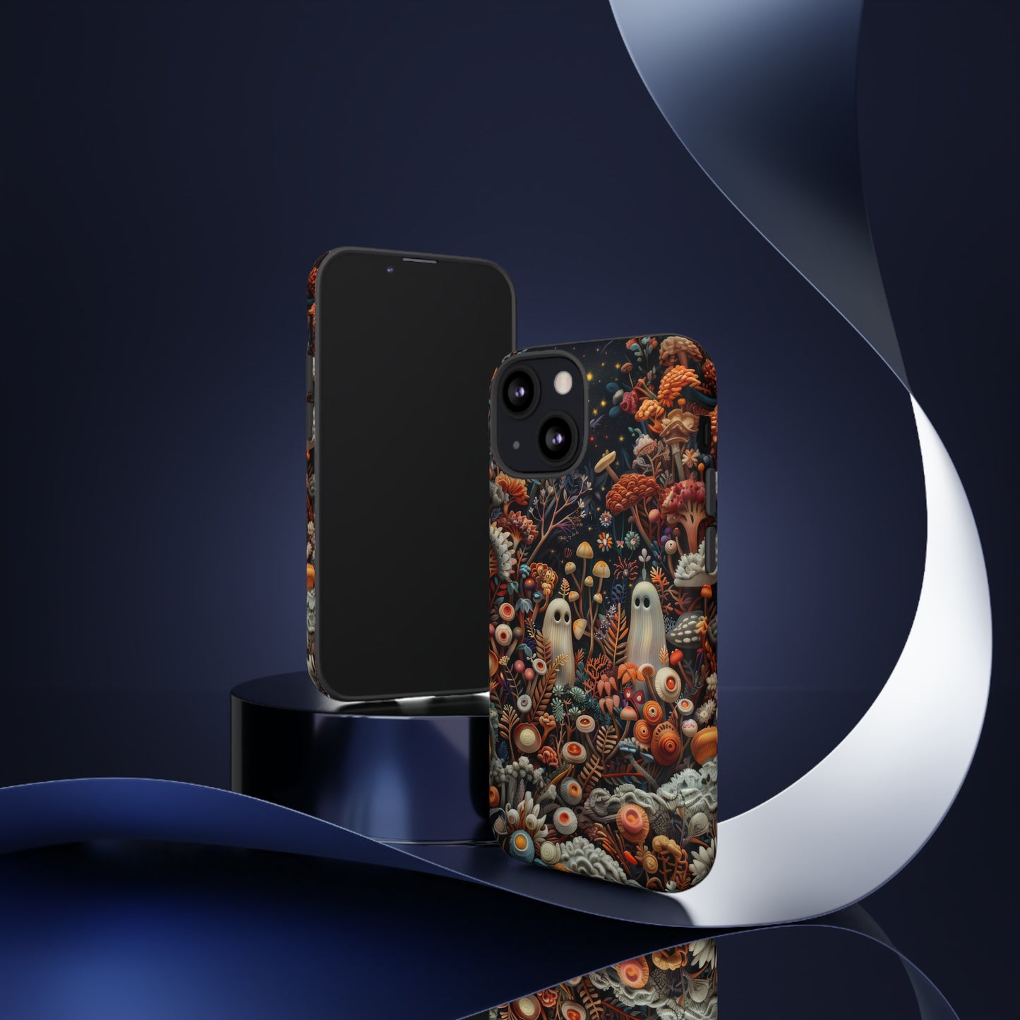 Cosmic Fantasy iPhone Hülle, Pilz-Design mit Weltraum-Motiv, Schutzhülle mit galaktischem Charme, Robuste Handyhüllen