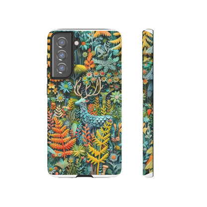 Zauberhafte Waldhirsch iPhone Hülle, Zauberhaftes Fauna- und Flora-Design, Schützende, von der Natur inspirierte Hülle, Robuste Handyhüllen