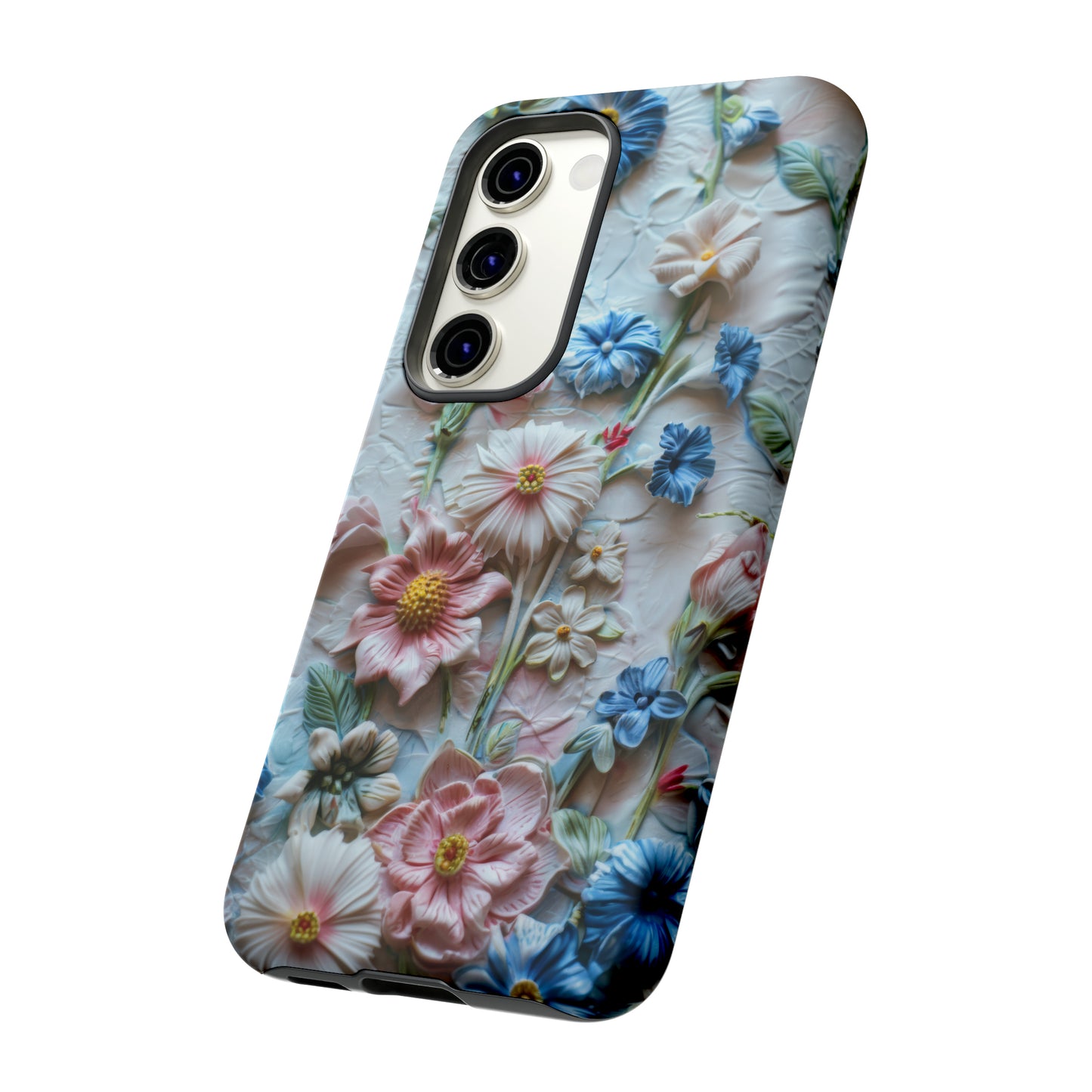 Florale Handyhülle, 3D Blumentextur Handyhülle, Schützendes &amp; stylisches Smartphone Accessoire, Robuste Handyhüllen 