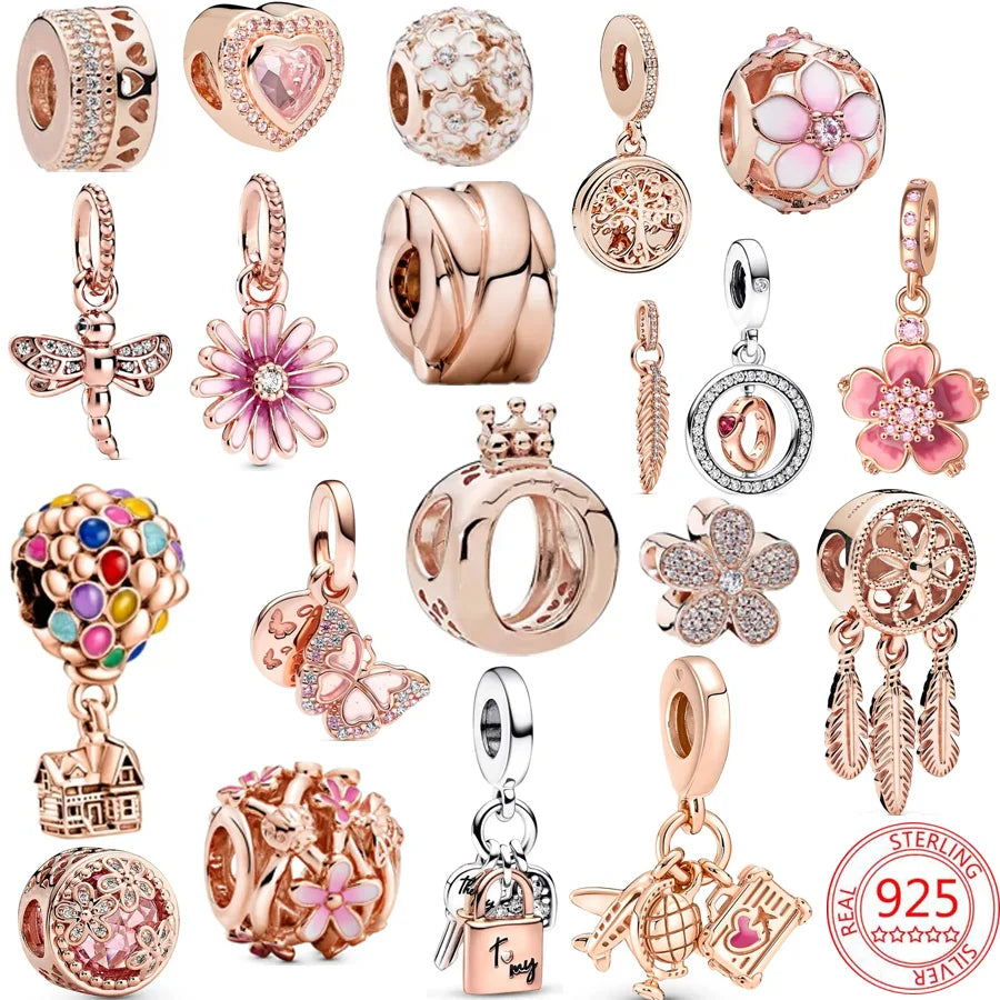 Blossoming Beauty Rosegold Blumen Charm