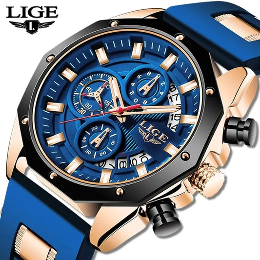 LIGE Robust Metallic Chronograph Collection: Fusion of Function and Fashion in Stainless Steel