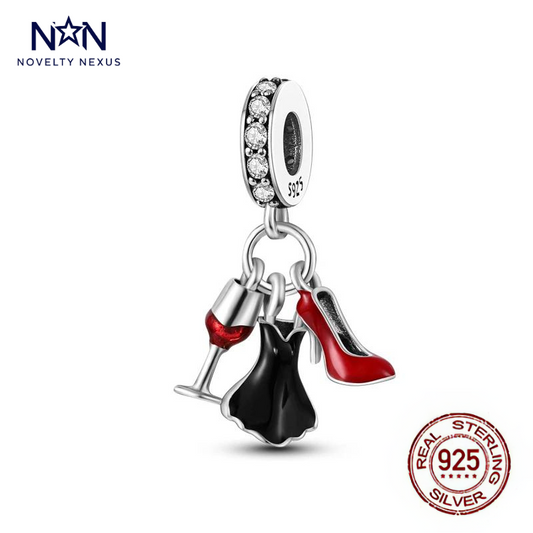 "Elegant Night Out" Sterling Silver Charm