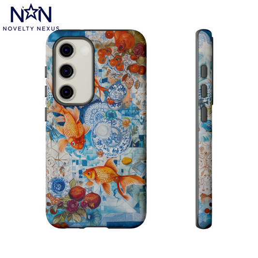 Oriental Koi Pond iPhone Case, Traditional Asian Artwork, Serene Protective Cover, Tough Phone Cases