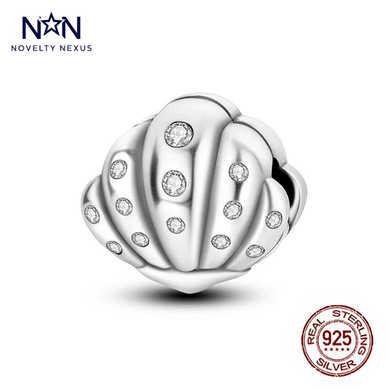 Ciondolo in argento sterling "Conchiglia scintillante".