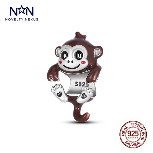 "Cheerful Monkey" Sterling Silver Charm