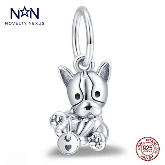 Adorable French Bulldog Charm – Celebrate Your Love for Dogs, Sterling Silver