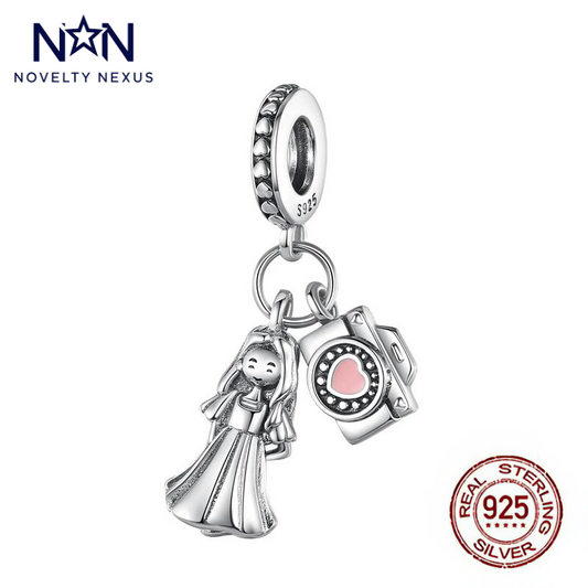 Princess Adventure Charm – Capture Magical Moments, Sterling Silver